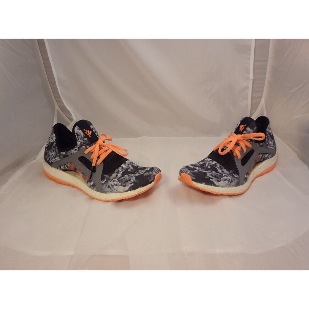 adidas pureboost X womens size 8.5 shoes black floral athletic running sneakers